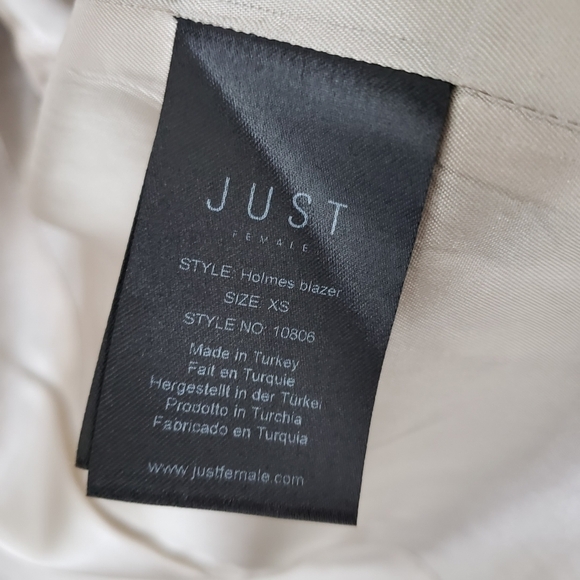 Just Female Holmes Oversized Double Breasted Checkered Plaid Blazer - Picture 9 of 10